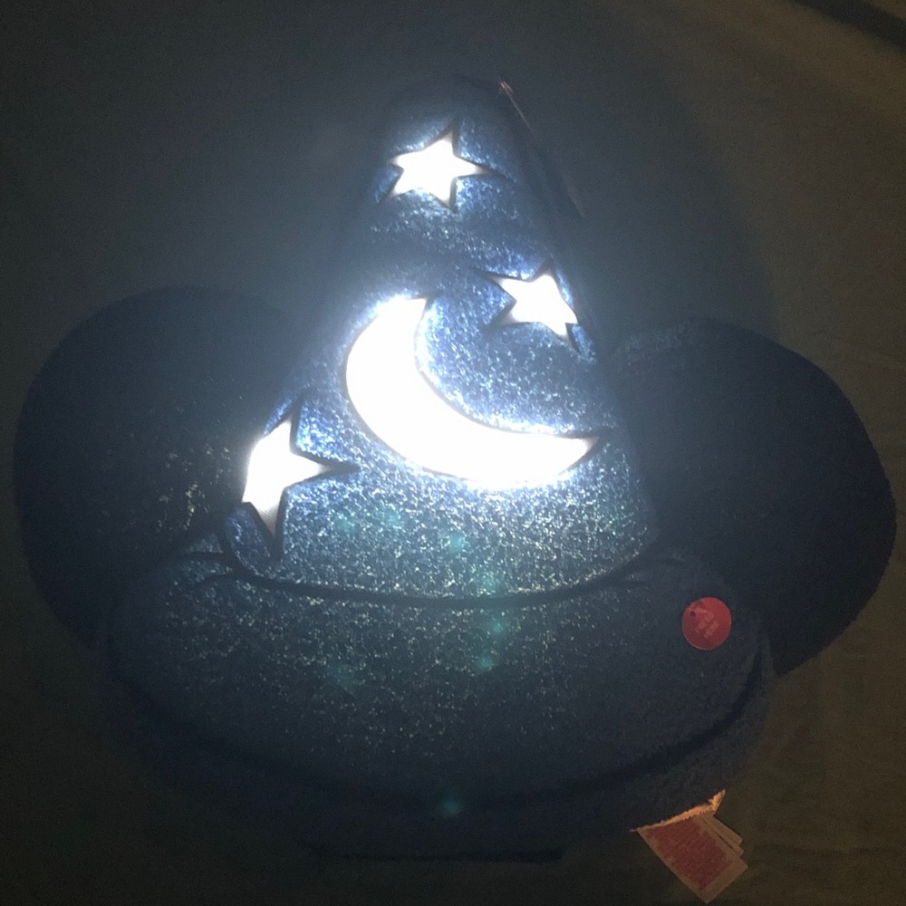 Disney Lights Up Magical Sorcerer Hat Pillow NWT - Picture 3 of 6